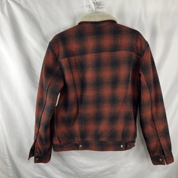 Levis NWT Plaid Sherpa-Lined Snap Jacket Men's Size M - Picture 8 of 13